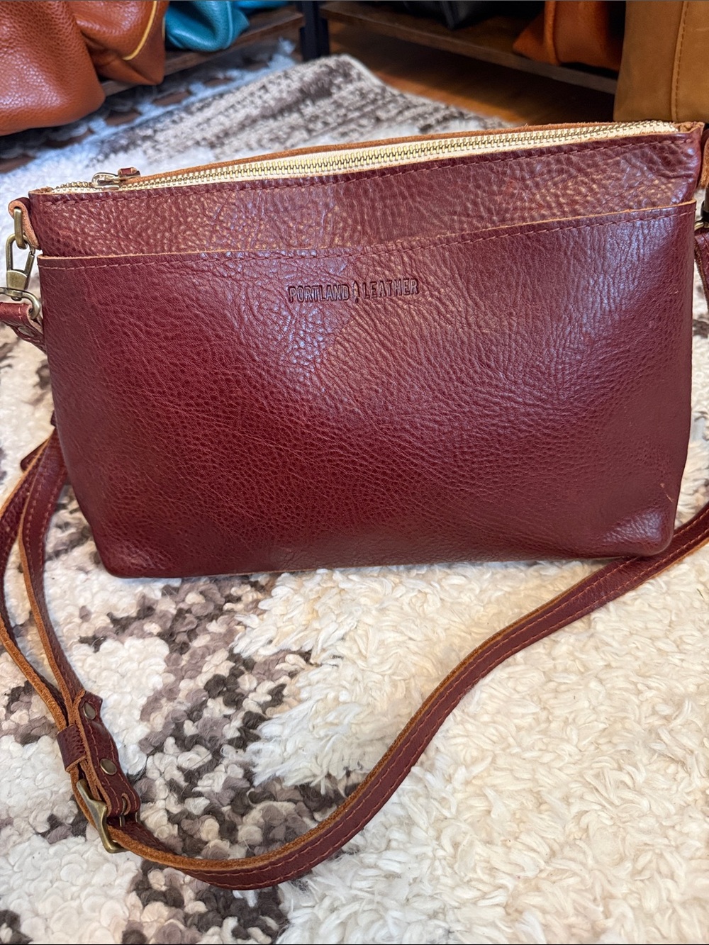 Portland Leather Nutmeg Large Poppy